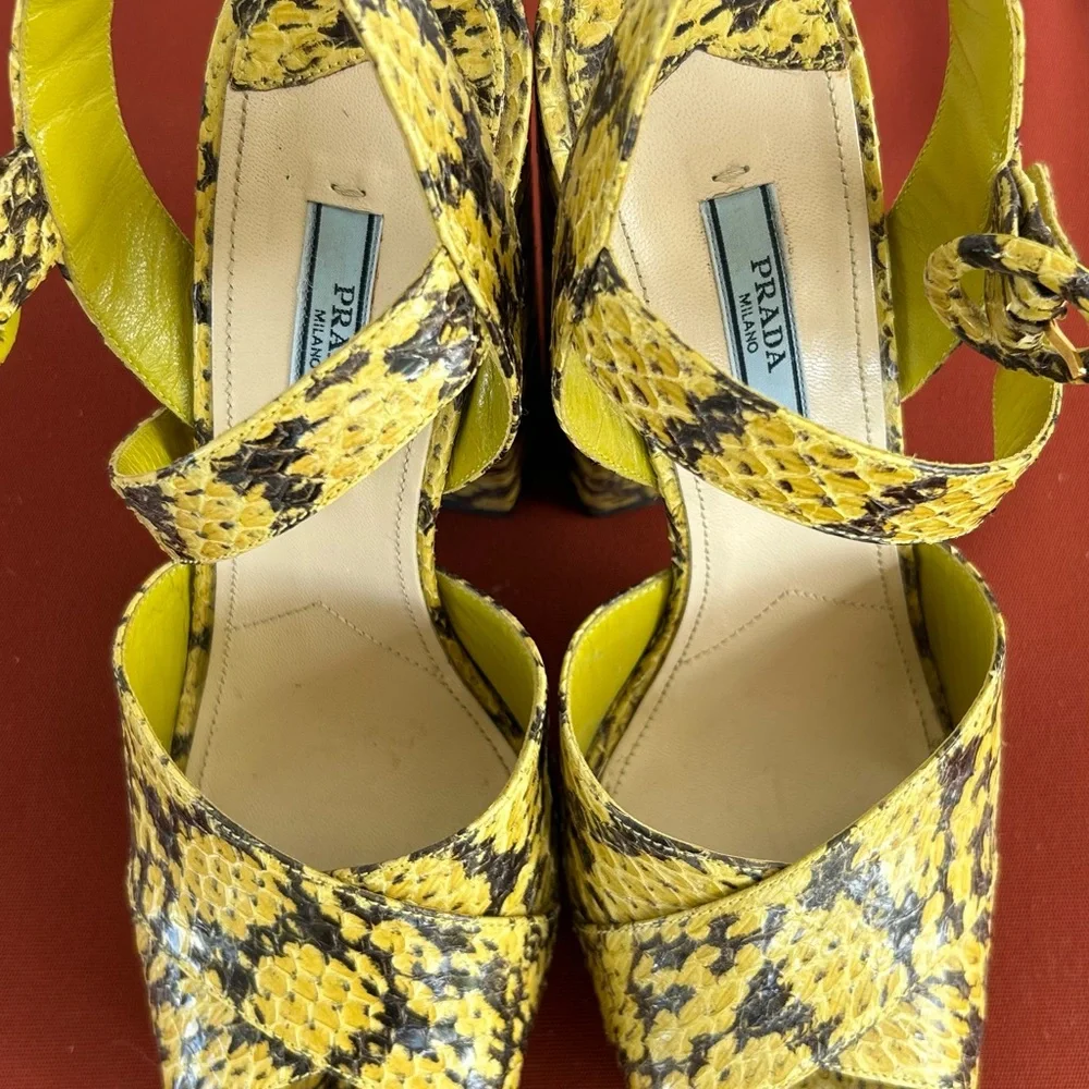 Vintage Prada Python Platform Sandal - Picture 5 of 8